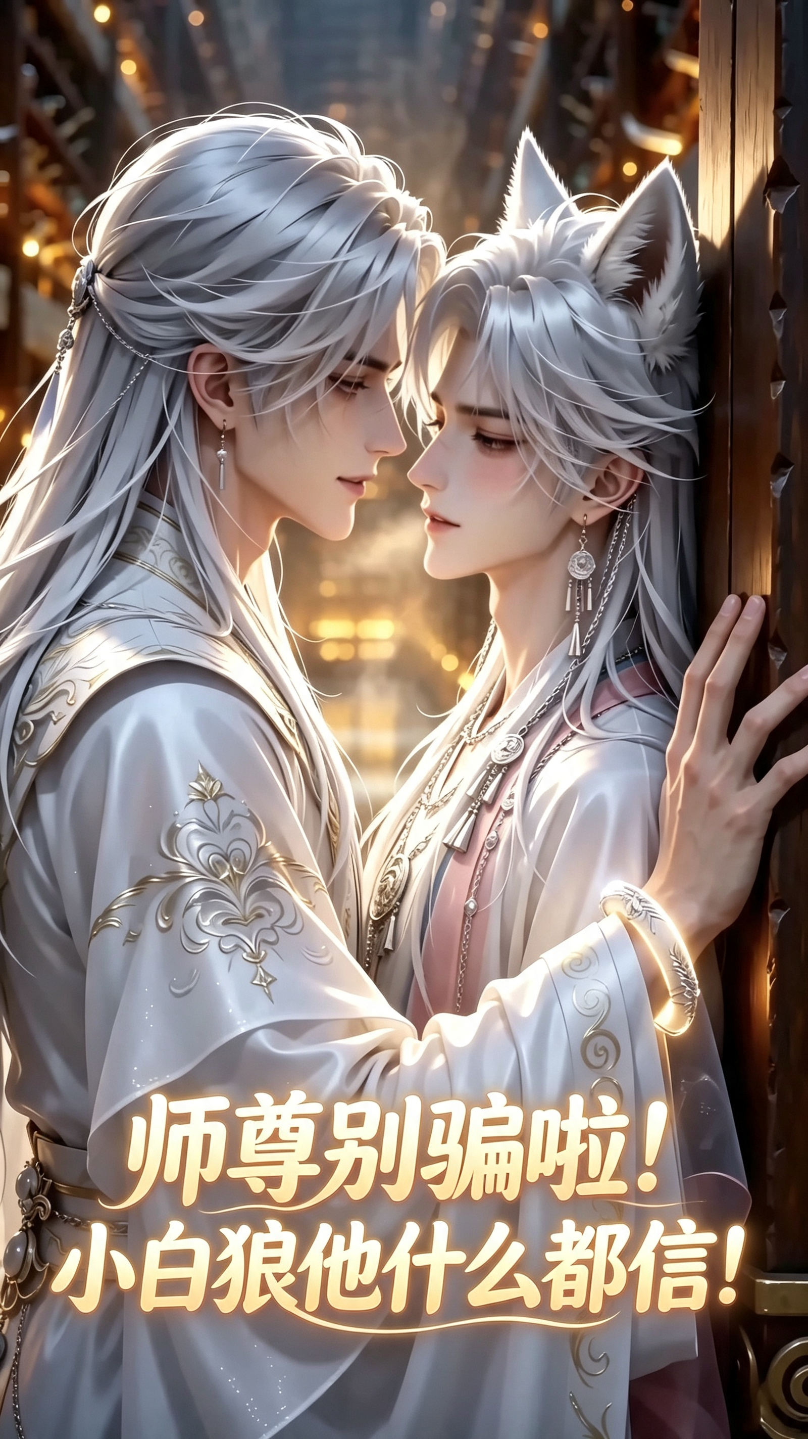 《师尊别骗啦！小白狼他什么都信！》漫剧海报