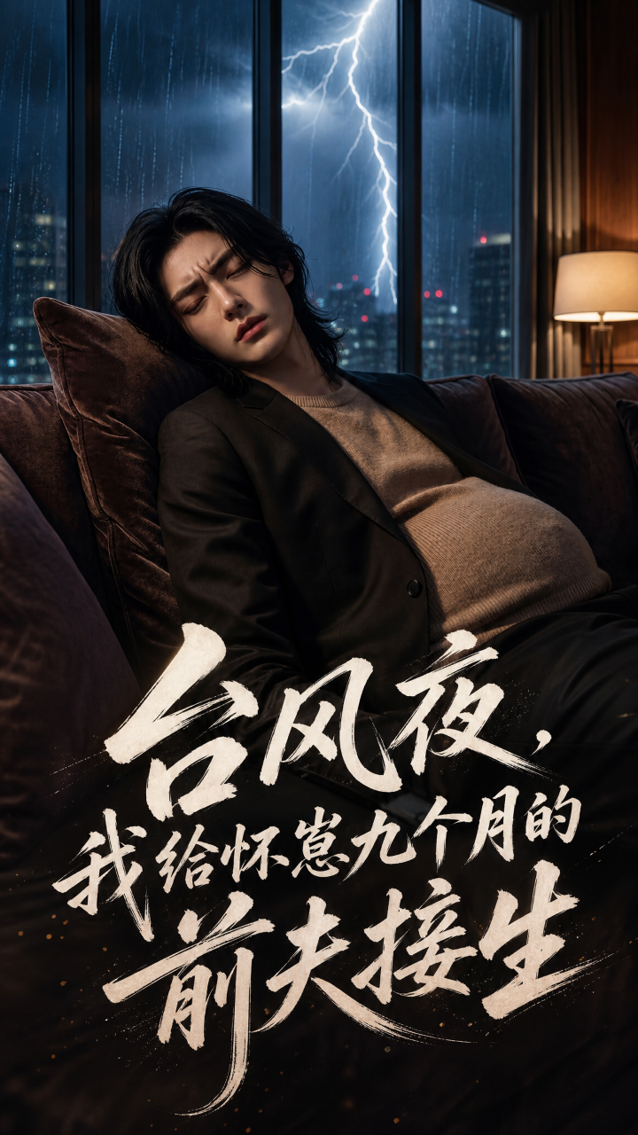 《台风夜，我给怀崽九个月的前夫接生》漫剧海报