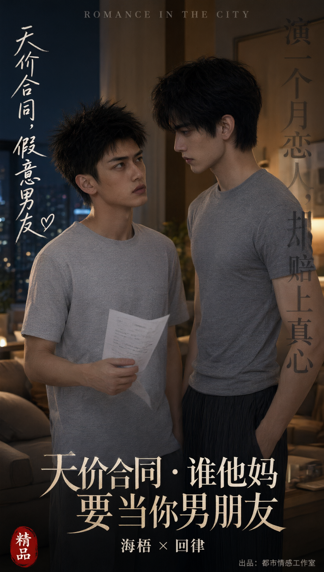 《直男演爱入戏》漫剧海报