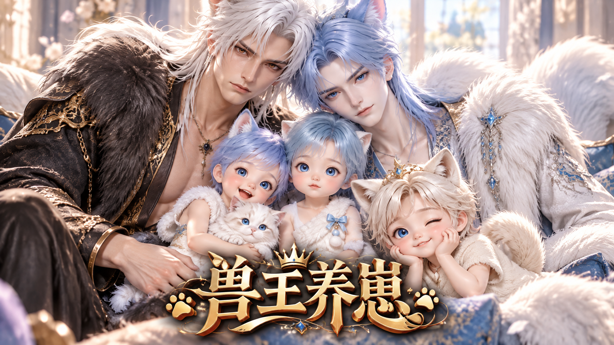 《兽王养崽》漫剧海报