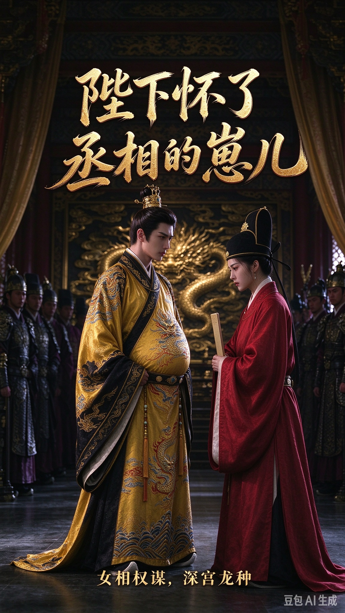 漫剧《陛下怀了丞相的崽儿》海报封面