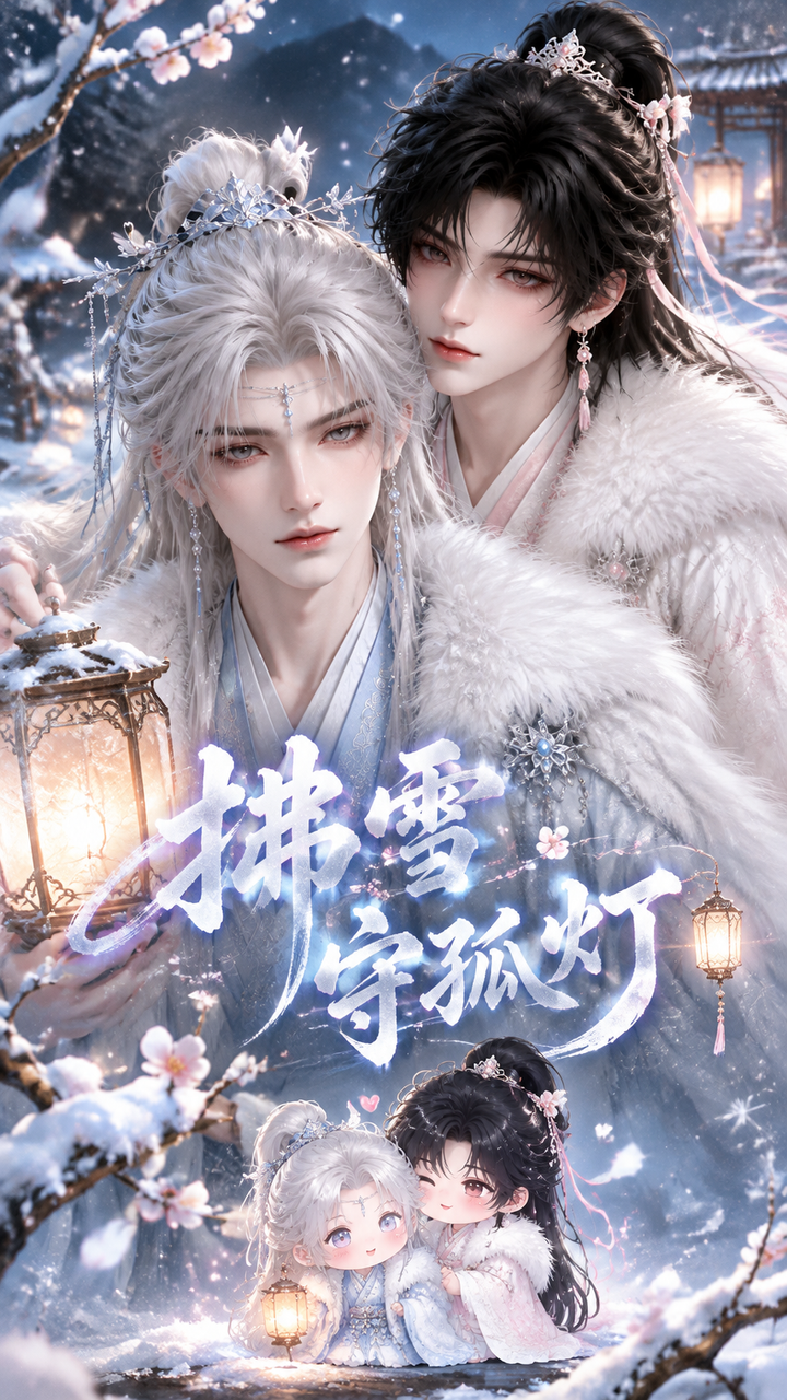 漫剧《拂雪守孤灯》海报封面