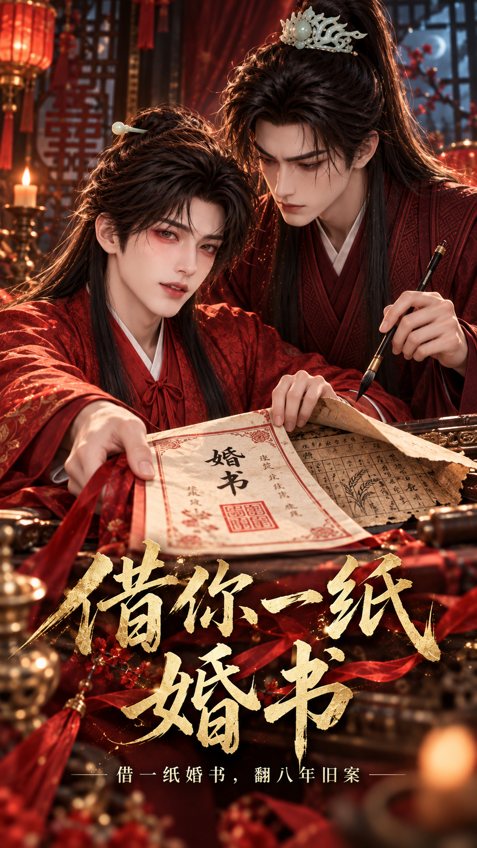 漫剧《借你一纸婚书》海报封面